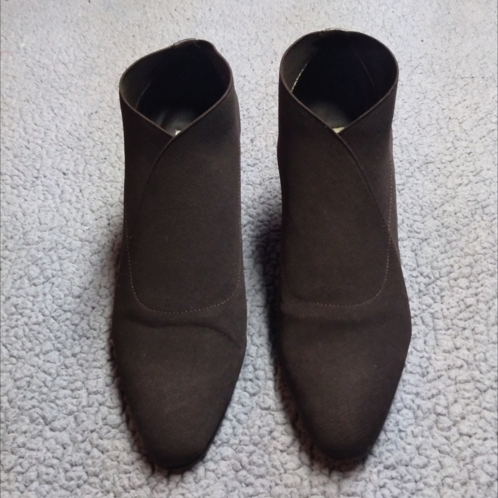 Sam & Libby Brown Ladies Elastic Ankle Heel Boot Size 9.5M